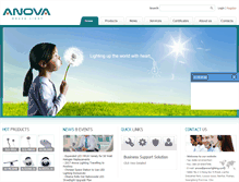 Tablet Screenshot of anova-lighting.com
